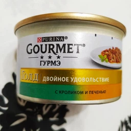 Влажный корм для кошек Purina Gourmet Gold Двойное удовольствие с кроликом и печенью в соусе (12х85г) фото от покупателей 4