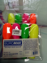 Набор текст-маркеров Buromax Neon с резиновыми вставками 4 шт (BM.8904-84) фото от покупателей 8