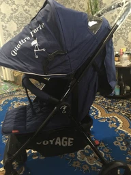 Детская прогулочная коляска книжка Voyage Quattro Porte QP-234 Blue фото от покупателей 11