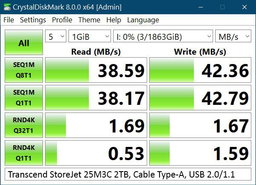 Жорсткий диск Transcend StoreJet 25M3C 2TB TS2TSJ25M3C 2.5" USB 3.1 Type-C External фото від покупців 17