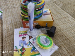 3D-ручка с Эко Пластиком (189м) с трафаретами и LCD экраном RXstyle фиолетовая фото от покупателей 11