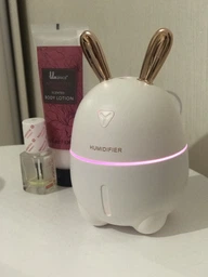 Увлажнитель воздуха зайчик Rabbit 2в1 на 300 мл детский мини персональный LED ароматизатор c подсветкой белый фото от покупателей 17
