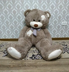 Плюшевый мишка Mister Medved с латками Маркус 150 см Капучино фото от покупателей 9