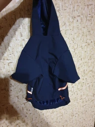 Дощовик з капюшоном для собак Noblepet Moss Blue, одяг для собак унісекс, M-Long (M4106/M-Long-Blue) фото від покупців 1