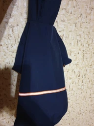 Дощовик з капюшоном для собак Noblepet Moss Blue, одяг для собак унісекс, M-Long (M4106/M-Long-Blue) фото від покупців 2