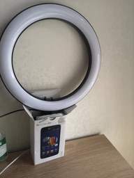 Кольцевая LED лампа с держателем для смартфона UKC диаметр 26 см фото от покупателей 1