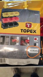 Панель для мастерской TOPEX, с лотками и доп. принадлежностями, размер 34.5x38.5x12.5 см (79R170)