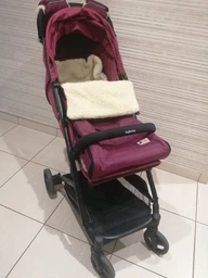 Зимовий конверт-чохол на овчині з бахилами в коляску, на санки For Kids Mini (Червоний)