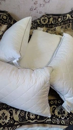 Подушка антиаллергенна MirSon Eco Line Silver №142 EcoSilk 60х60 см Середня (2200000393128) фото від покупців 8