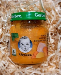 Пюре овощно-мясное Gerber Нежные овощи с телятиной для детей с 6 месяцев 130 г (7613036011280) фото от покупателей 4