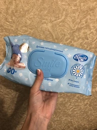 Упаковка влажных салфеток Smile Baby Экстракт ромашки и алоэ 2 пачки по 100 шт (42113908) фото от покупателей 2