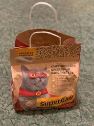 SuperCat Комкуючий наповнювач деревний 2,1 кг - без аромату фото от покупателей 8