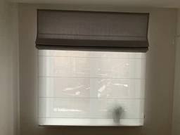 Римские шторы DECOLIV День-Ночь Тюль/Лен шоколадный 40*170 см фото от покупателей 2