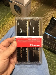 Оперативная память HyperX DDR4-2666 16384MB PC4-21300 (Kit of 2x8192) Fury Black (HX426C16FB3K2/16) фото от покупателей 1