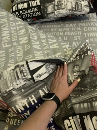Комплект постільної білизни Королева Ночі Бязь 145х215 Полуторний 50х70 Бродвей 0476-1/1 фото від покупців 12