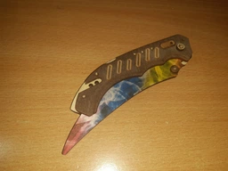 Нож детский деревянный раскладной Флип Marble Fade из CS GO, Сувенир Декор фото от покупателей 3
