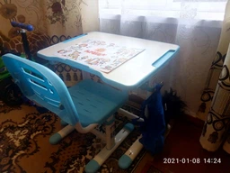 Комплект Evo-kids Evo-07 Blue (стол+стул) (Evo-07 Blue) фото от покупателей 4