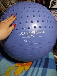 Мяч для фитнеса (фитбол) полумассажный PowerPlay 4003 Ø65 cm Gymball Зеленый + насос (PP_4003_65_Green) фото от покупателей 15
