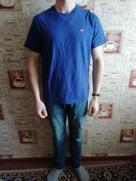 Футболка хлопковая мужская Levi's Ss Original Hm Tee 56605-0021 M Оливковая (5400599850683) фото от покупателей 9