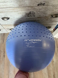 Мяч для фитнеса (фитбол) полумассажный PowerPlay 4003 Ø65 cm Gymball Зеленый + насос (PP_4003_65_Green) фото от покупателей 11