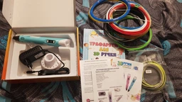 3D-ручка 3D Pen Фіолетова з Набором Еко Пластика PLA (100 метрів) 12 різних кольорів та Трафаретами фото від покупців 9