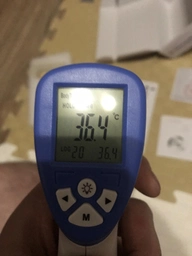 Безконтактний інфрачервоний термометр Non-contact DT 8809c Original Pro 32°C ~ 42,5°C для Тіла і Поверхонь з російської інструкцією Синій фото від покупців 12