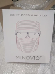Косметологическая светодиодная LED маска для омоложения кожи лица Minovio фото от покупателей 3