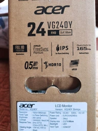 Монитор 23.8" Acer Nitro VG240YSbmiipx (UM.QV0EE.S01) FullHD IPS IGZO / 165Hz / 1 ms / sRGB 99% / AMD FreeSync / Adaptive-Sync / G-SYNC Compatible фото от покупателей 1