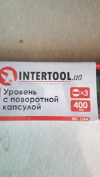 Рівень Intertool 40см 3 вічка поворотна капсула MT-1264 фото від покупців 8