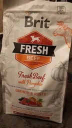 Сухий корм для цуценят та юніорів великих порід собак Brit Fresh Growth & Joints з яловичиною та гарбузом 12 кг (8595602530755) фото від покупців 7