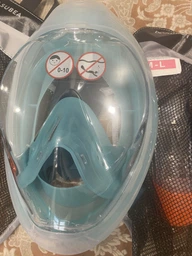 Маска для снорклінгу SUBEA Easybreath 500 коралово-рожевого кольору розмір SM артикул фото від покупців 3