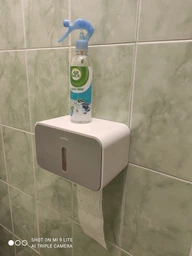 Держатель для туалетной бумаги клеящийся MBM HOME BP-15 WHITE/BLACK белый/черный