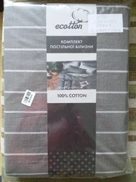 Комплект постельного белья Ecotton Полуторный 147х210 см 20001 Серый Сатин (ROZ6400054189) фото от покупателей 4