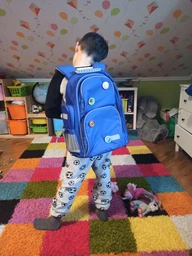 Рюкзак напівкаркасний шкільний Kite Education Smart 38 x 28 x 15 см 16-25 л Синій (K19-702M-3) фото від покупців 13