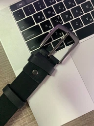 Мужской ремень кожаный Laras vmb11 115 см Черный (ROZ6400007451) фото от покупателей 7