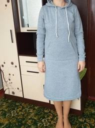 Платье теплое ISSA PLUS 11104/3 XL (50) Серый (IS - 11104/3 D) фото от покупателей 16