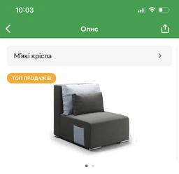 Крісло розкладне (крісло-ліжко) BNB Lester 900x1100x970 темно-сіро-світло-сіре