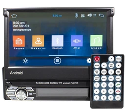 Автомагнітола 7" Lesko 9602A 1/16 Gb з висувним екраном сенсор Bluetooth Wi Fi GPS Android