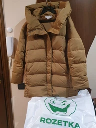 Пуховик зимний женский Mango 77987602-09 L Коричневый (8445156757996) фото от покупателей 2
