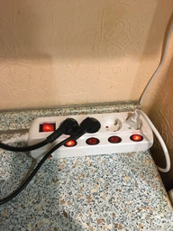 Сетевой фильтр удлинитель электрический бытовой Electraline универсальный с заземлением на 4 розетки переноска 3х1мм 1,5м 16А белый (62501) фото от покупателей 15