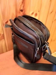 Сумка кросс-боди через плечо мужская из натуральной кожи Laras K10223-black Черная (ROZ6400008840) фото от покупателей 9