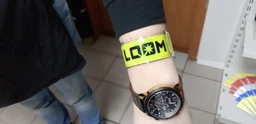 Светоотражающий слэп браслет LOOM с бархатной подкладкой 3x34cm светоотражаючий желтый фликер с лого фото от покупателей 4