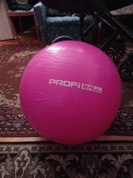 Дитячий м'яч для фітнесу (фітбол) 65 см (глянець, в пакеті) Profi (MS 0382) Блакитний фото від покупців 1