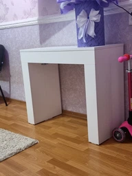 Стіл консоль трансформер розкладний Vi-Tall Білий поворотна опора (метал) 1600 мм х 800 мм фото від покупців 5