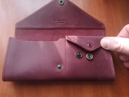 Женский кожаный кошелек Керри 1.0 бордовый краст