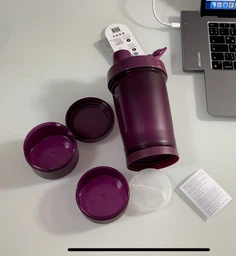 Шейкер спортивний BlenderBottle ProStak 22oz/650ml із 2-ма контейнерами Grey фото від покупців 5