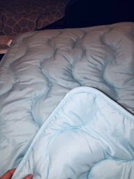 Набор антиаллергенный EcoSilk Супер Теплый №1658 Eco Light Blue (одеяло + подушка 50х70 средняя) (2200002654944) фото от покупателей 3