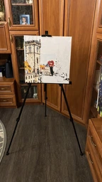 Мольберт-тринога чорний Monet 15182 110х85х157см з сумкою, висота полотна 80 см(94160474) фото від покупців 2