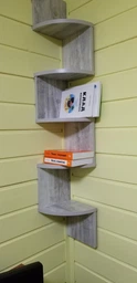 Полиця для книг, кутова настінна полиця,Bonittopurple, Білий P-21B