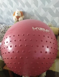 Фітбол масажний з насосом LiveUp Half Massage Ball (LS3569) фото від покупців 6